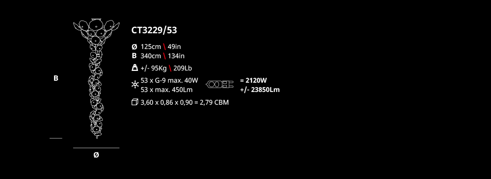 Serip Nenufar 53 Lamp Bespoke Chandelier - London Lighting - 2