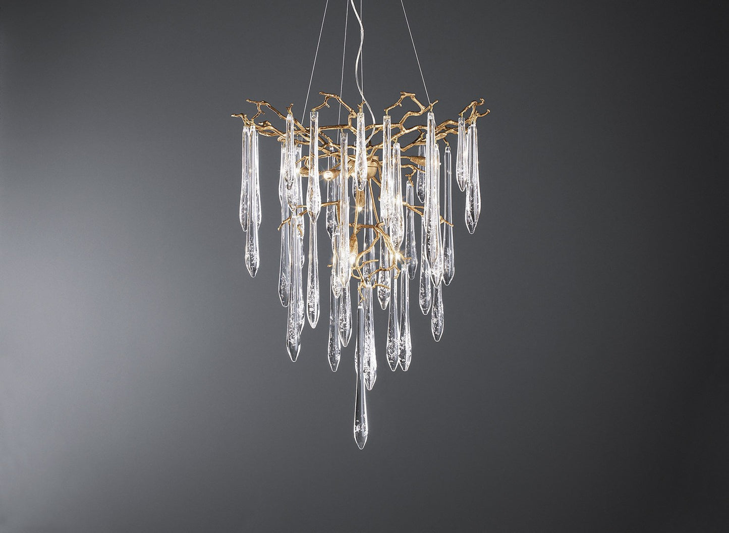 Serip Aqua 8 Lamp Funnel Bespoke Chandelier - London Lighting - 1