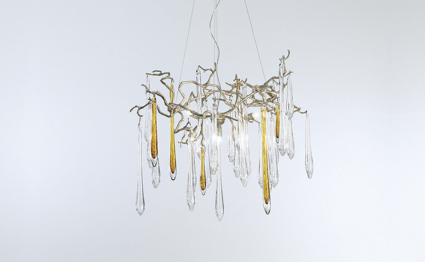Serip Aqua 6 Lamp Organic Bespoke Chandelier - London Lighting - 1