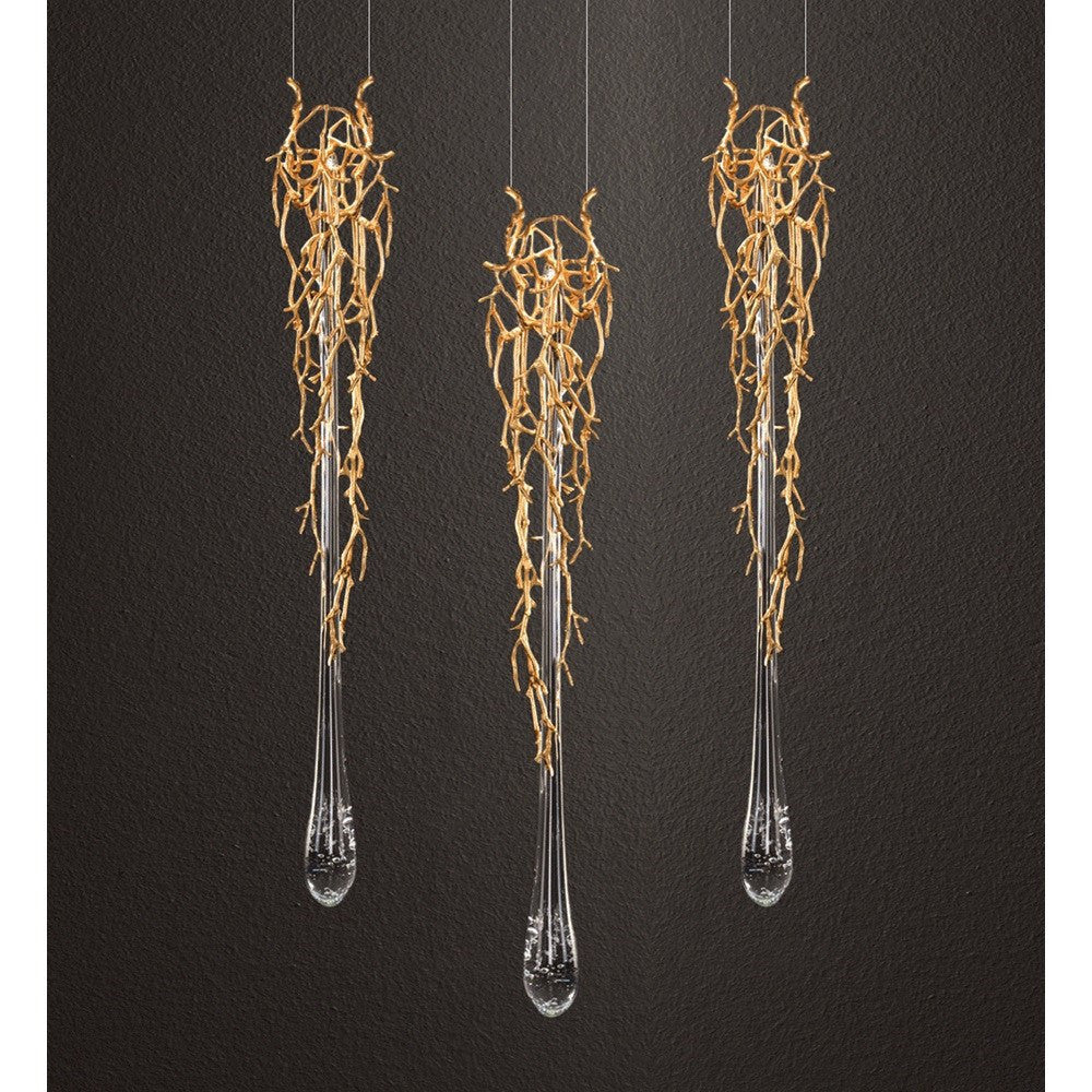 Serip Liquid 3 Lamp Bespoke Chandelier - London Lighting - 1