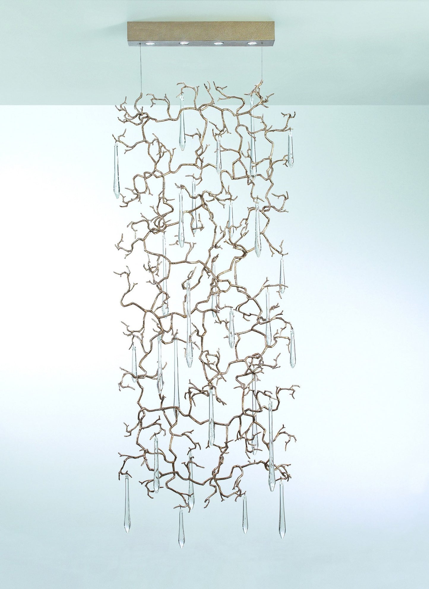 Serip Aqua 4 Lamp Bespoke Chandelier - London Lighting - 1