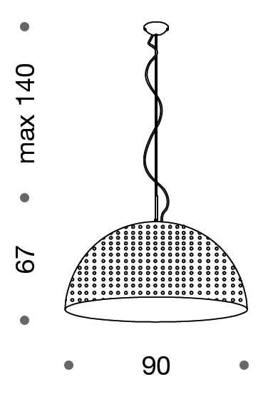 Domed Extra Large Single Pendant - Colour Options