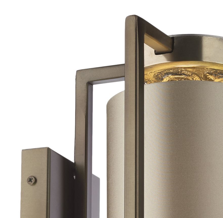 Chiswick Antique Brass Rectangular Frame Wall Light with Shade Colour Options - ID 10167