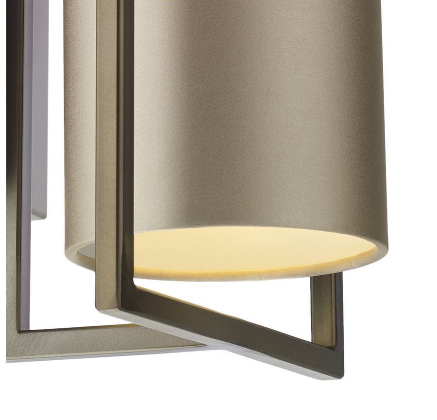 Chiswick Antique Brass Rectangular Frame Wall Light with Shade Colour Options - ID 10167