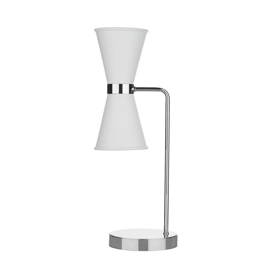 Hyde Chrome and White Double Table Light - ID 10128