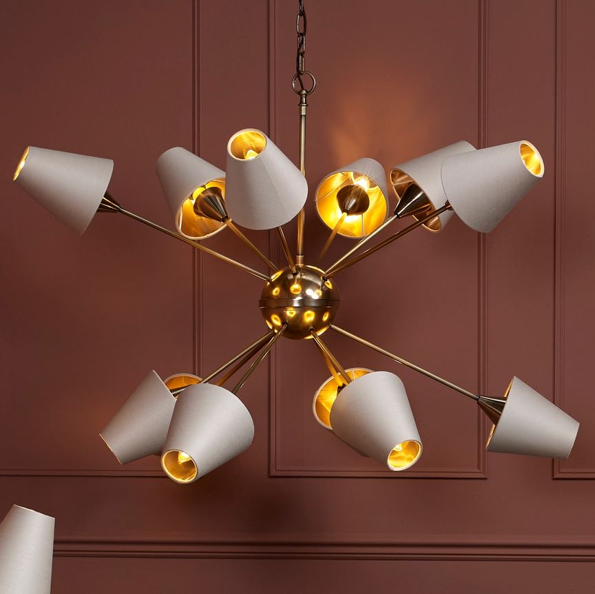 Sputnik Bronze 12 Light Pendant With Separately Priced Shades (With Shape & Colour Options) - ID 10168