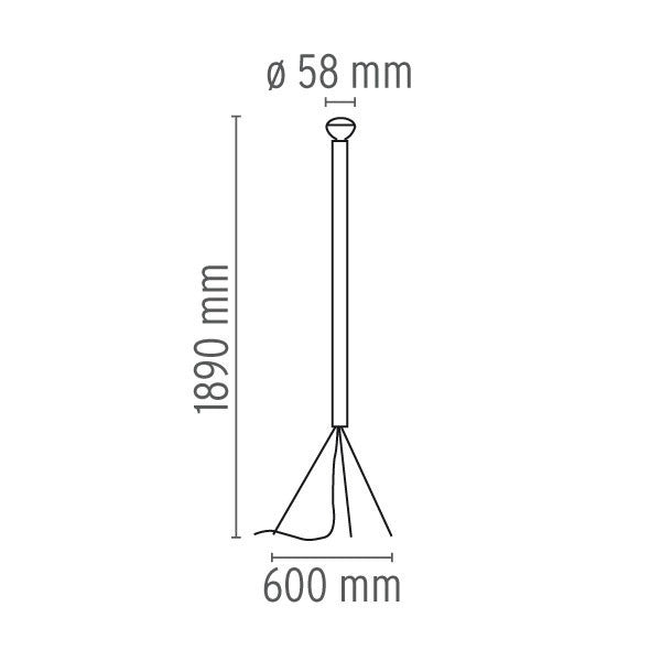 FLOS Luminator F Anthracite Floor Lamp - London Lighting - 2