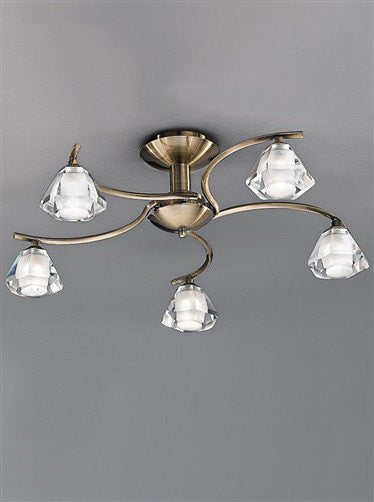 Twista 5 Arm Flush Light - London Lighting - 3