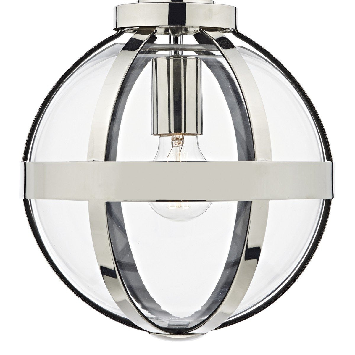 Heath Polished Nickel 1 Light Pendant Light - London Lighting - 4
