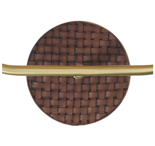 Hunter Brass & Brown Double Wall Light With Limestone & Gold Linen Shades (Shade Colour Options Available) - ID 10275