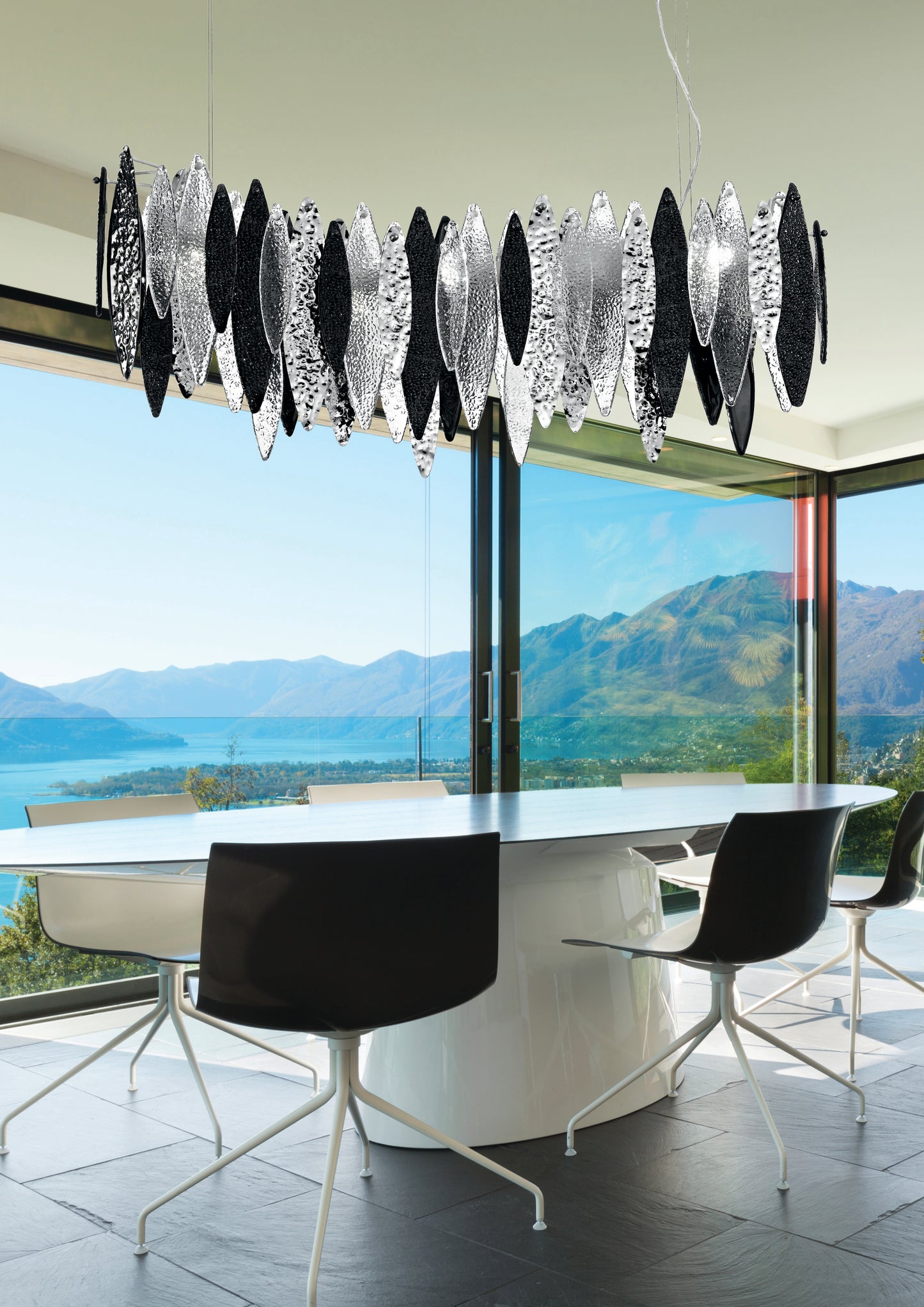 Castlenau Large Long Murano Glass Chandelier - ID 8017