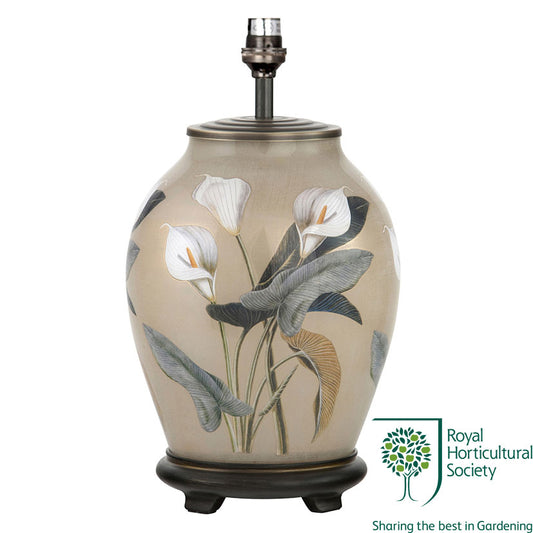 RHS Arum Lilly Medium Glass Table Lamp - ID 9831