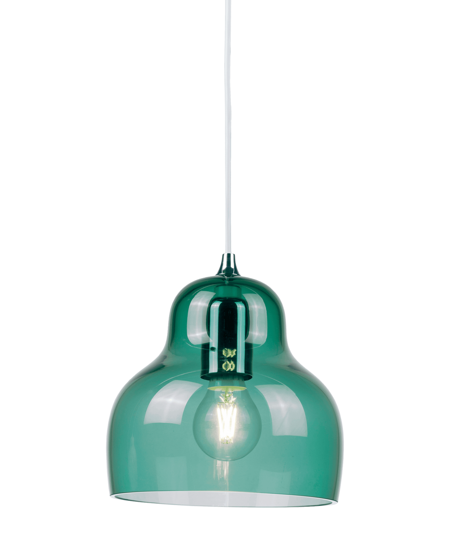 JEL Blue Transparent Hand Blown Pendant - ID 11773