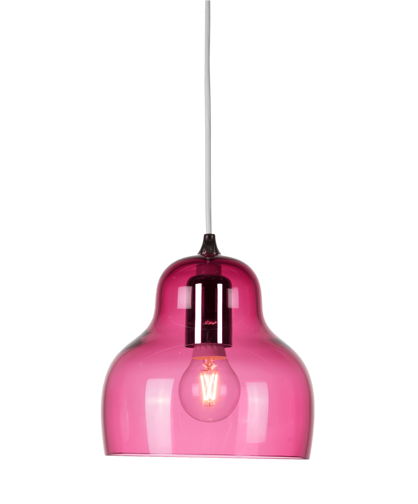 JEL Red Transparent Hand Blown Pendant - ID 11772
