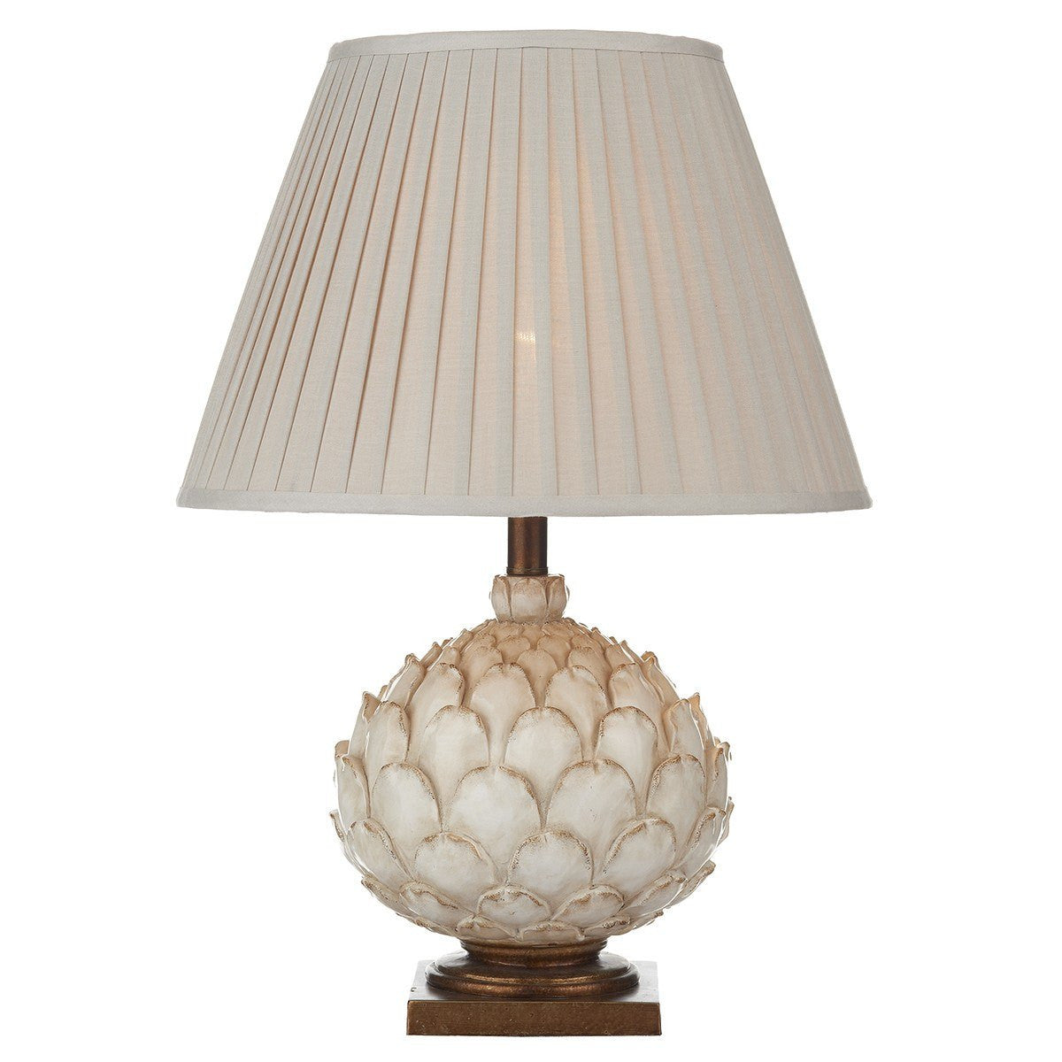 White Artichoke Table Lamp - DeVolder Designs