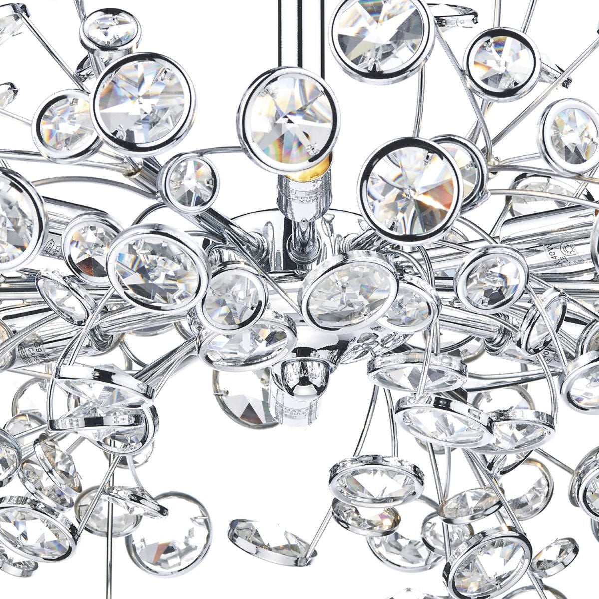 Oberoi Polished Chrome 6 Lights Semi-Flush - London Lighting - 3