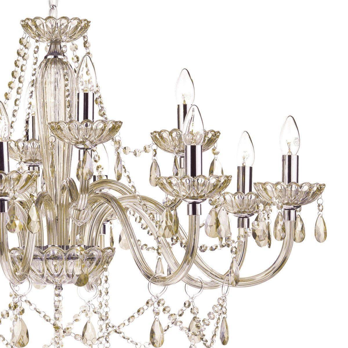 Raphael Champagne Gold 12 Lights Chandelier - London Lighting - 5
