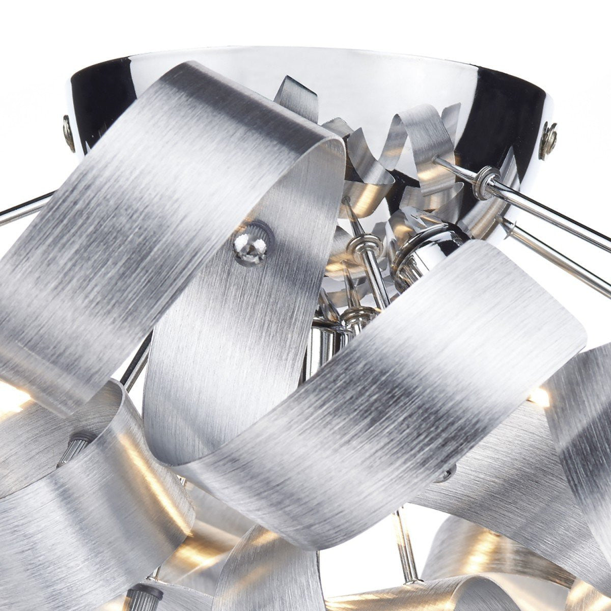 Rawley Silver 4 Lights Flush Light - London Lighting - 3