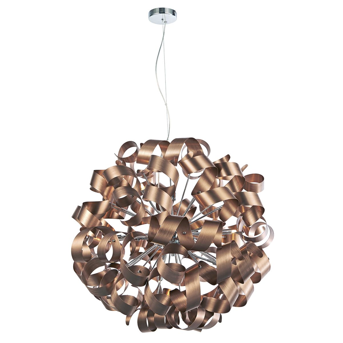 Becontree Brushed Copper 12 Light Pendant - ID 5221