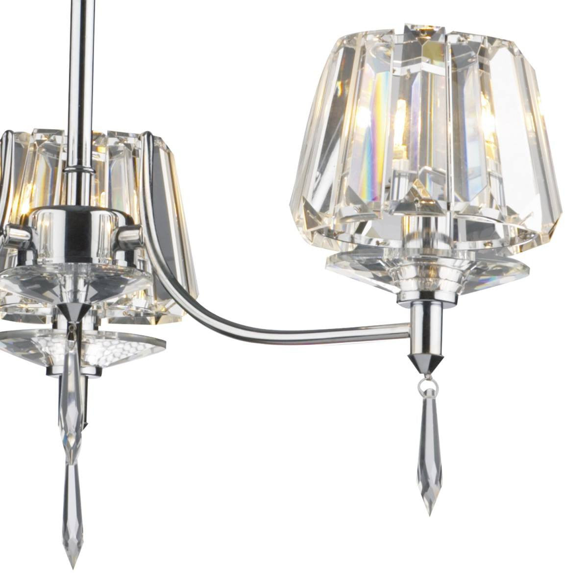 Selina Polished Chrome 3 Lights Semi-Flush - London Lighting - 4
