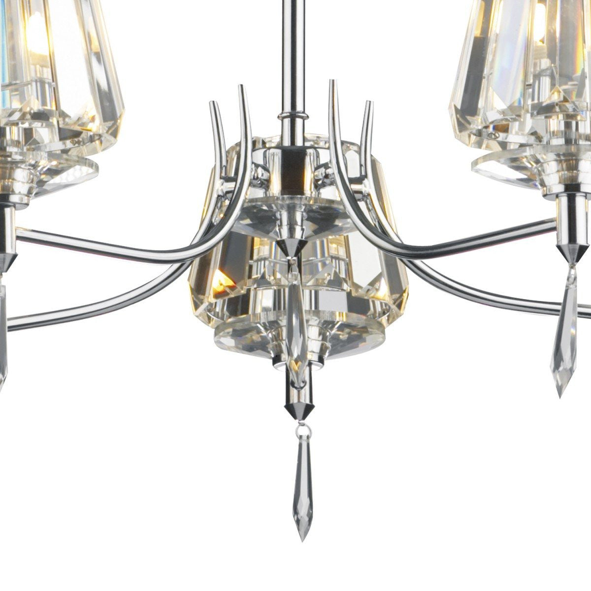 Selina Polished Chrome 5 Lights Semi-Flush - London Lighting - 3