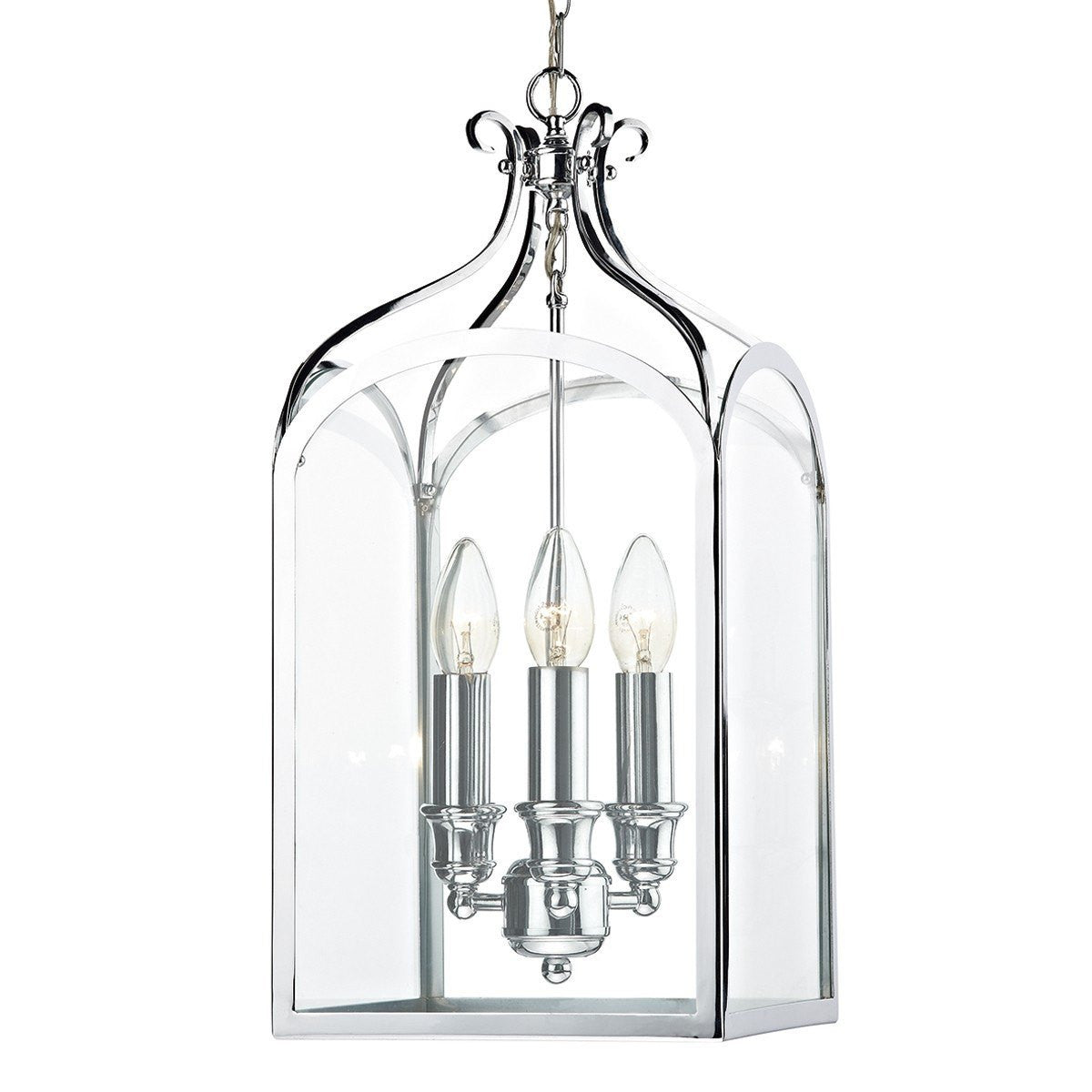 Senator Polished Chrome 3 Lights Pendant Light - London Lighting - 1