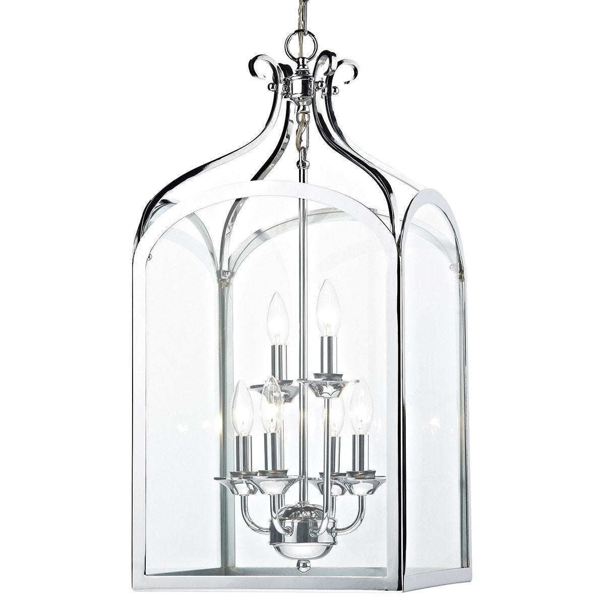 Senator Polished Chrome 6 Lights Pendant Light - London Lighting - 1