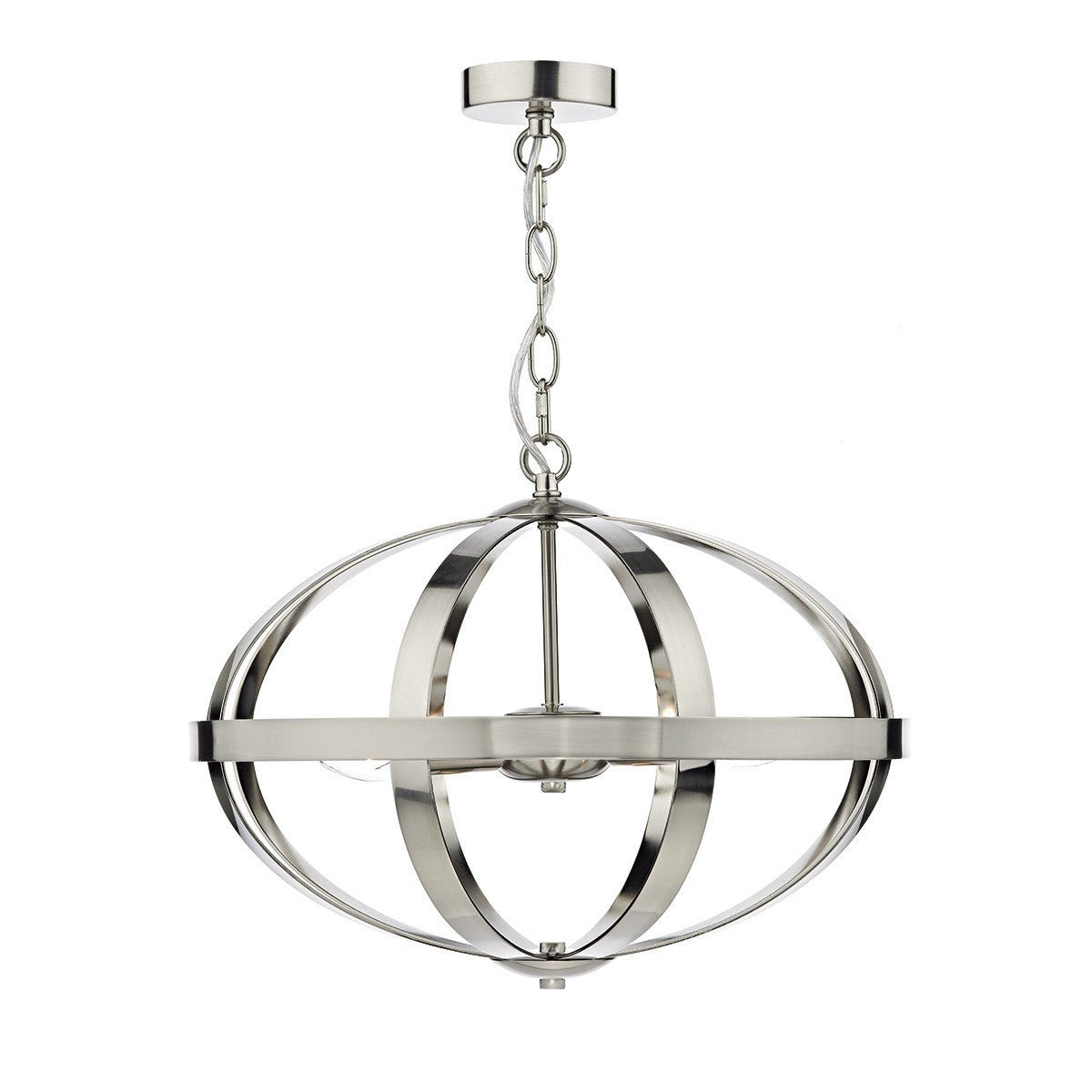 Symbol Satin Chrome 3 Lights Pendant Light - London Lighting - 1