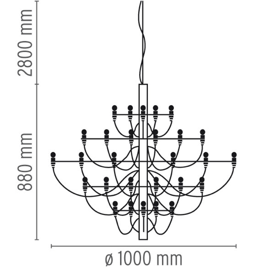 FLOS 2097/50 Suspension Brass - London Lighting - 2