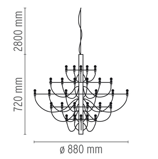FLOS 2097/30 Suspension Brass - London Lighting - 2