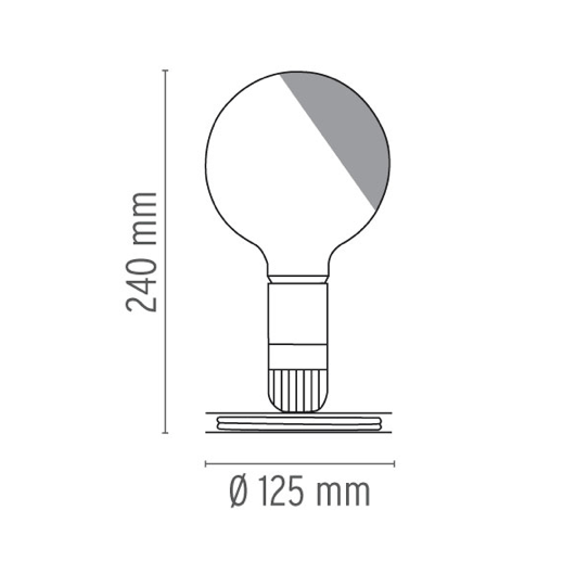 FLOS Lampadina Black Table Lamp - London Lighting - 2