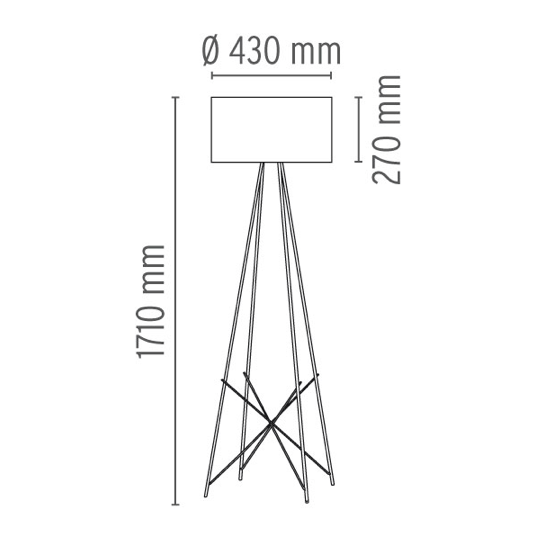 FLOS Ray F2 Large Floor Lamp - White Metal - London Lighting - 3