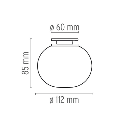 FLOS Mini Glo-Ball C/W Wall or Ceiling Light - London Lighting - 3