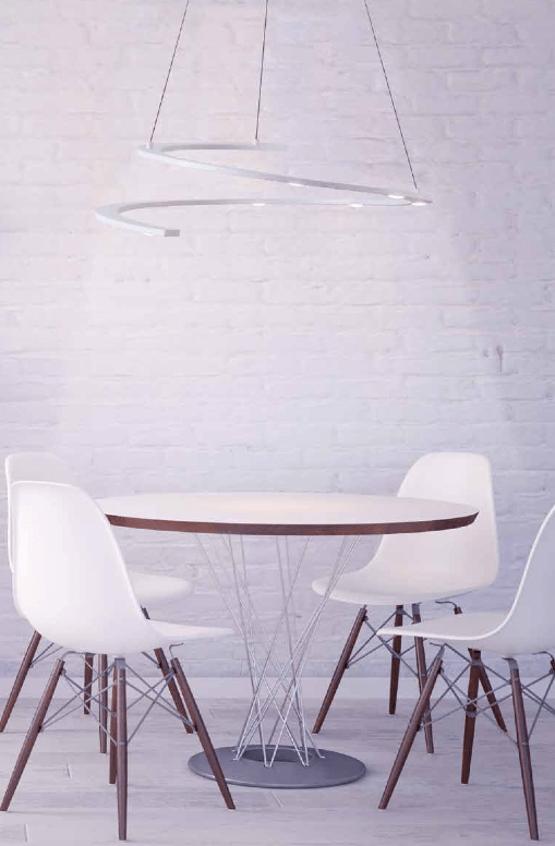 Curl Suspended LED Ceiling Light - London Lighting - 3
