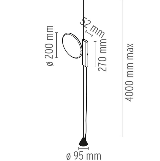 FLOS OK Suspended Light - Black - London Lighting - 3