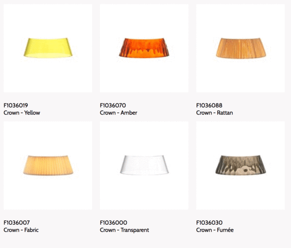 Flos Bonjour Unplugged / Bon Jour Versailles Small Transparent Crown