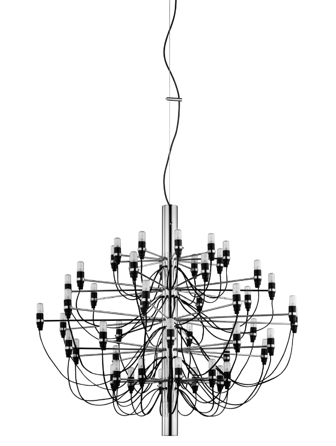 FLOS 2097/50 Suspension In Chrome With Clear LED Bulbs Included - ID 9896