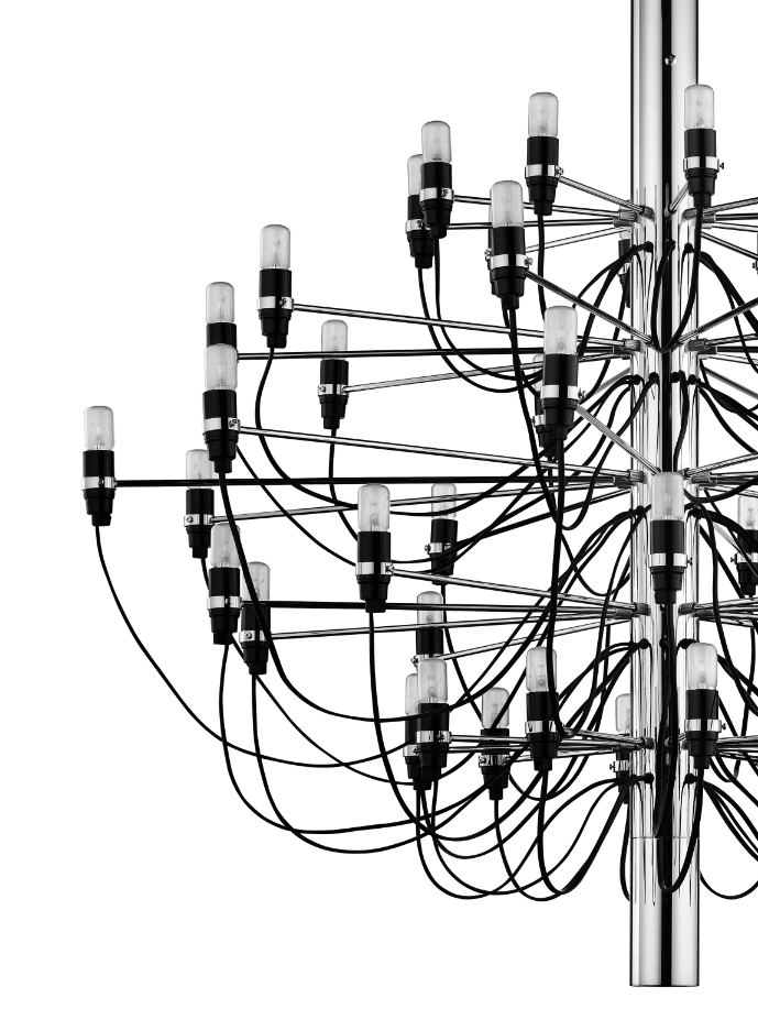FLOS 2097/50 Suspension In Chrome With Clear LED Bulbs Included - ID 9896
