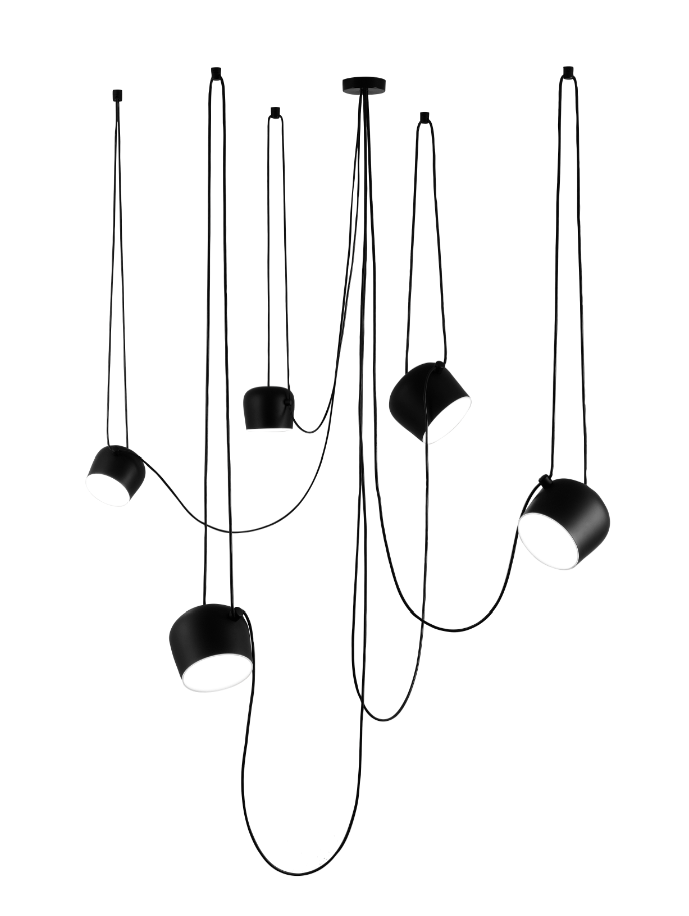FLOS Aim Large Black Suspended Ceiling Light