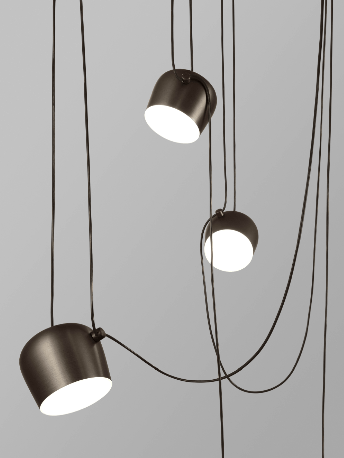 FLOS Aim Large Black Suspended Ceiling Light