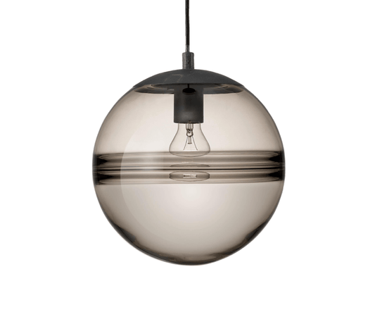 Setto Round Smoked Glass Single Pendant - ID 6994