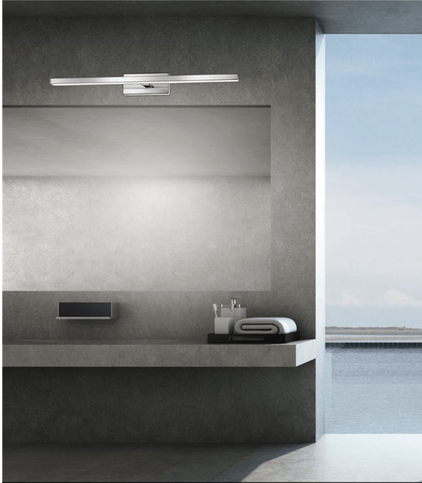 Brin 63 cm Chrome Single Arm Large LED Bathroom Wall Light - ID 7128