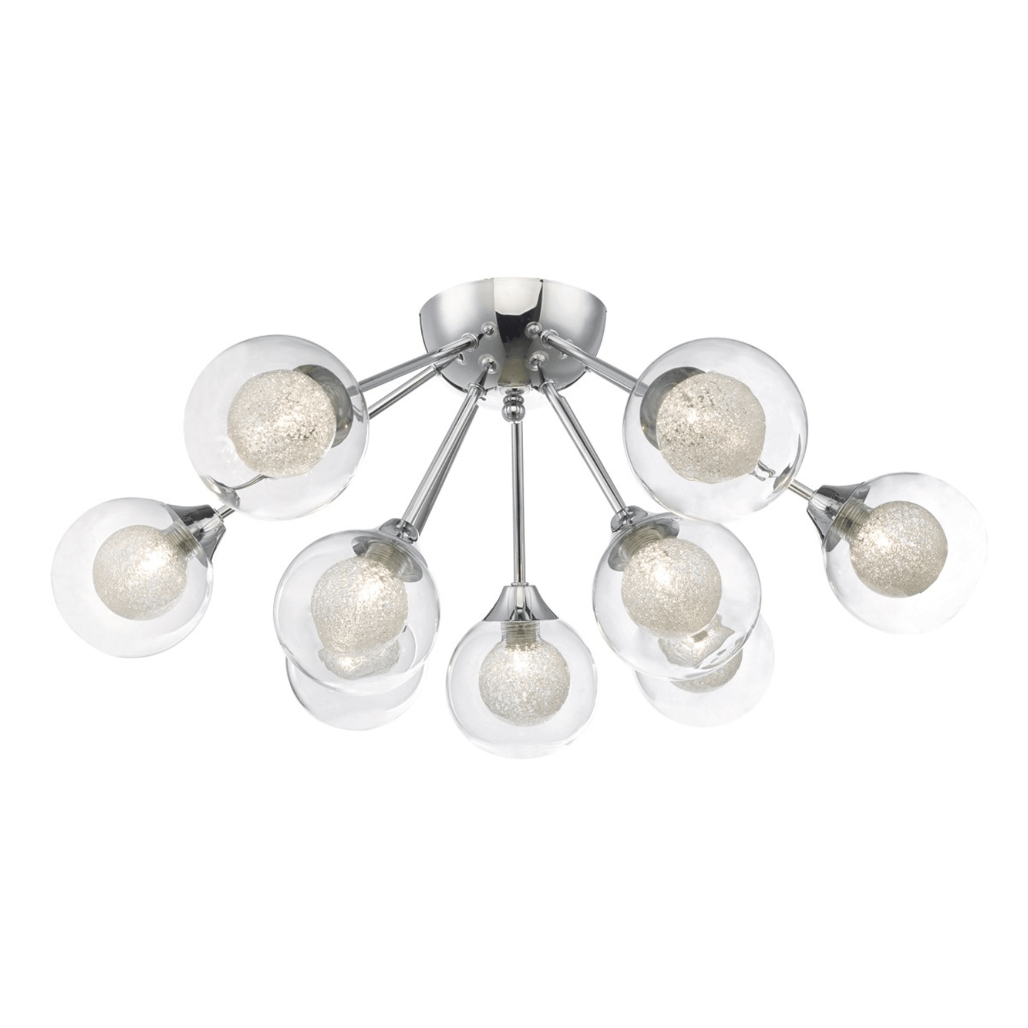 Blackheath Polished Chrome and Glass Semi-Flush Ceiling Light - ID 6854