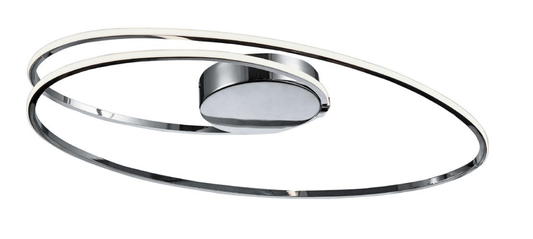 RING Semi-Flush Chrome Slim Line LED Ceiling Light - ID 7187