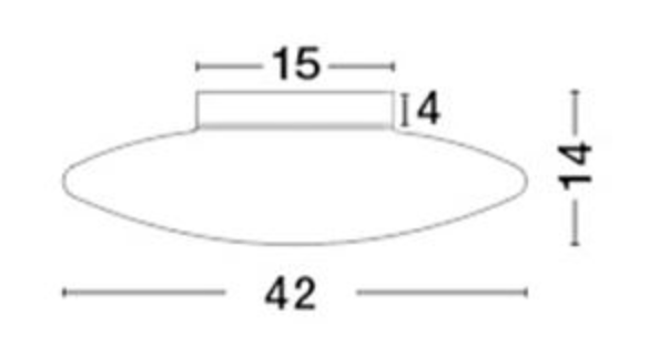 Small Opal Glass & Chrome Metal Ceiling Light- ID 7378