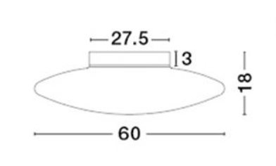 Large Opal Glass & Chrome Metal Ceiling Light- ID 7380
