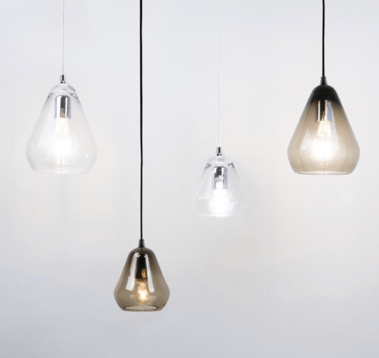 Small Conical Smoked Glass Pendant - ID 6600