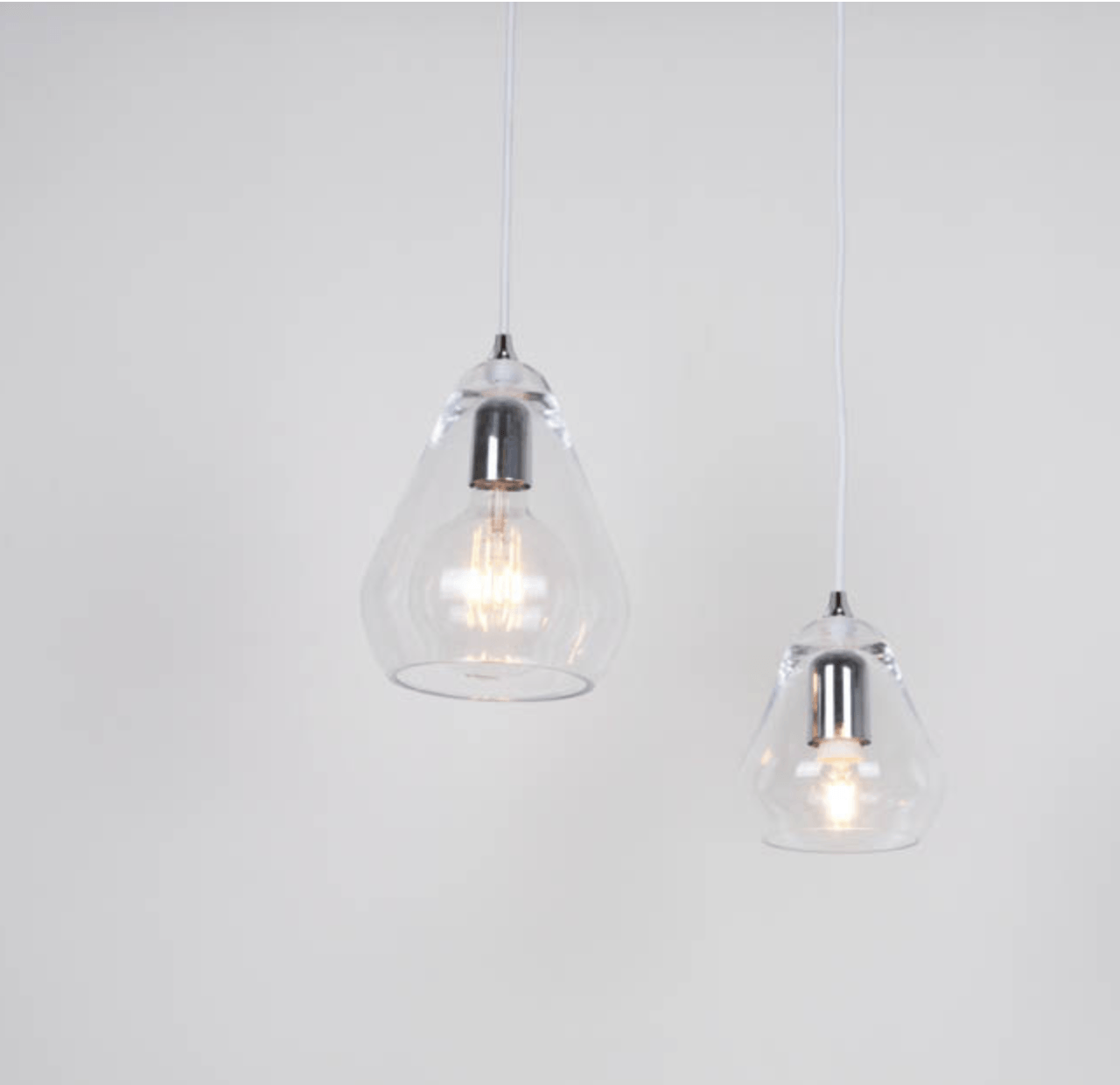 Small Conical Clear Glass Pendant - ID 6601