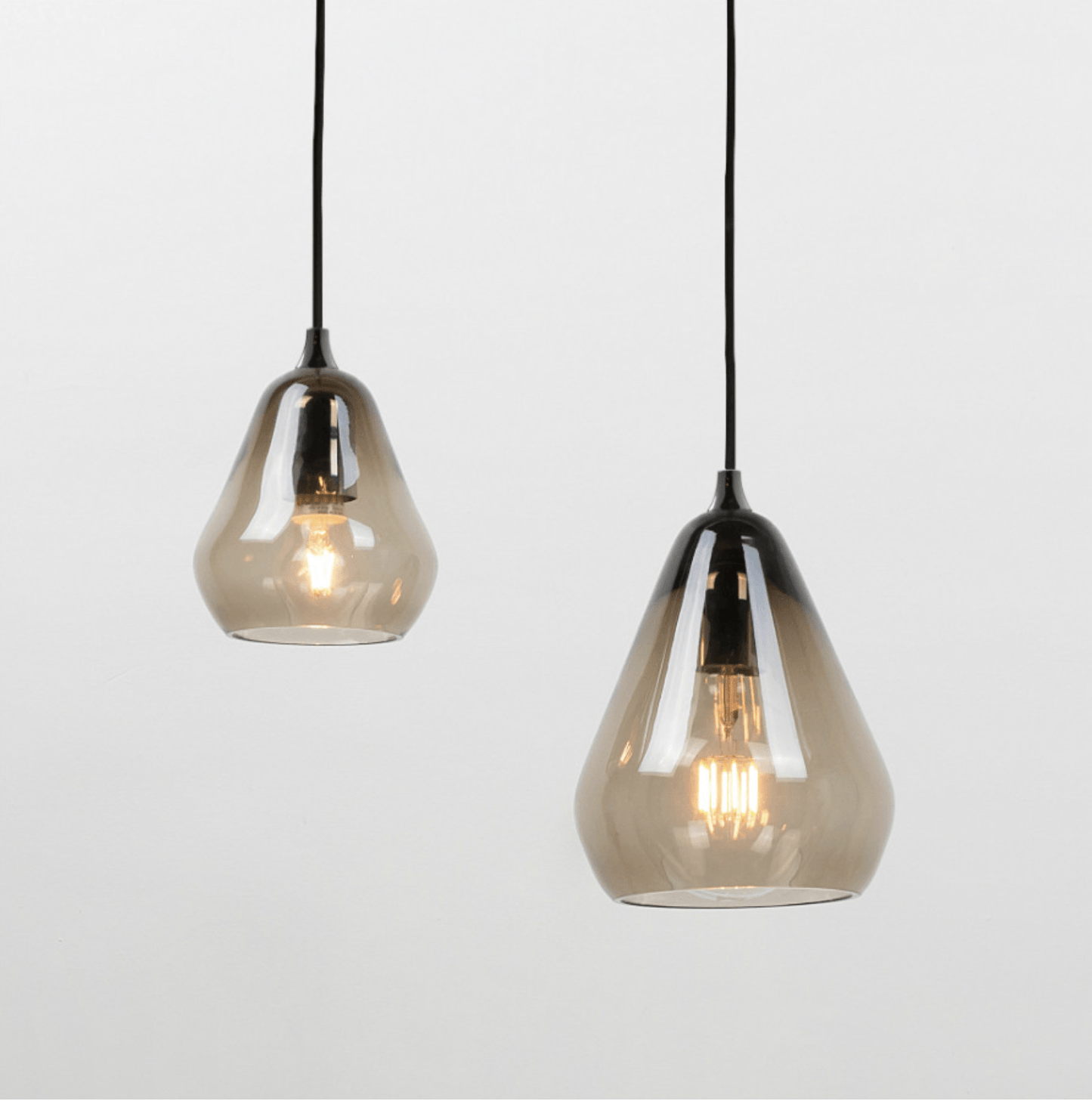Conical Smoked Glass Pendant - ID 6603