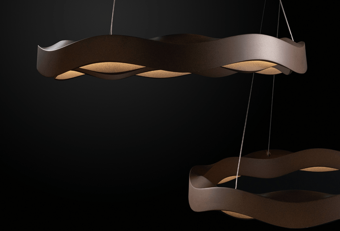 Mornington Brown Curved Ring Pendant - ID 7590
